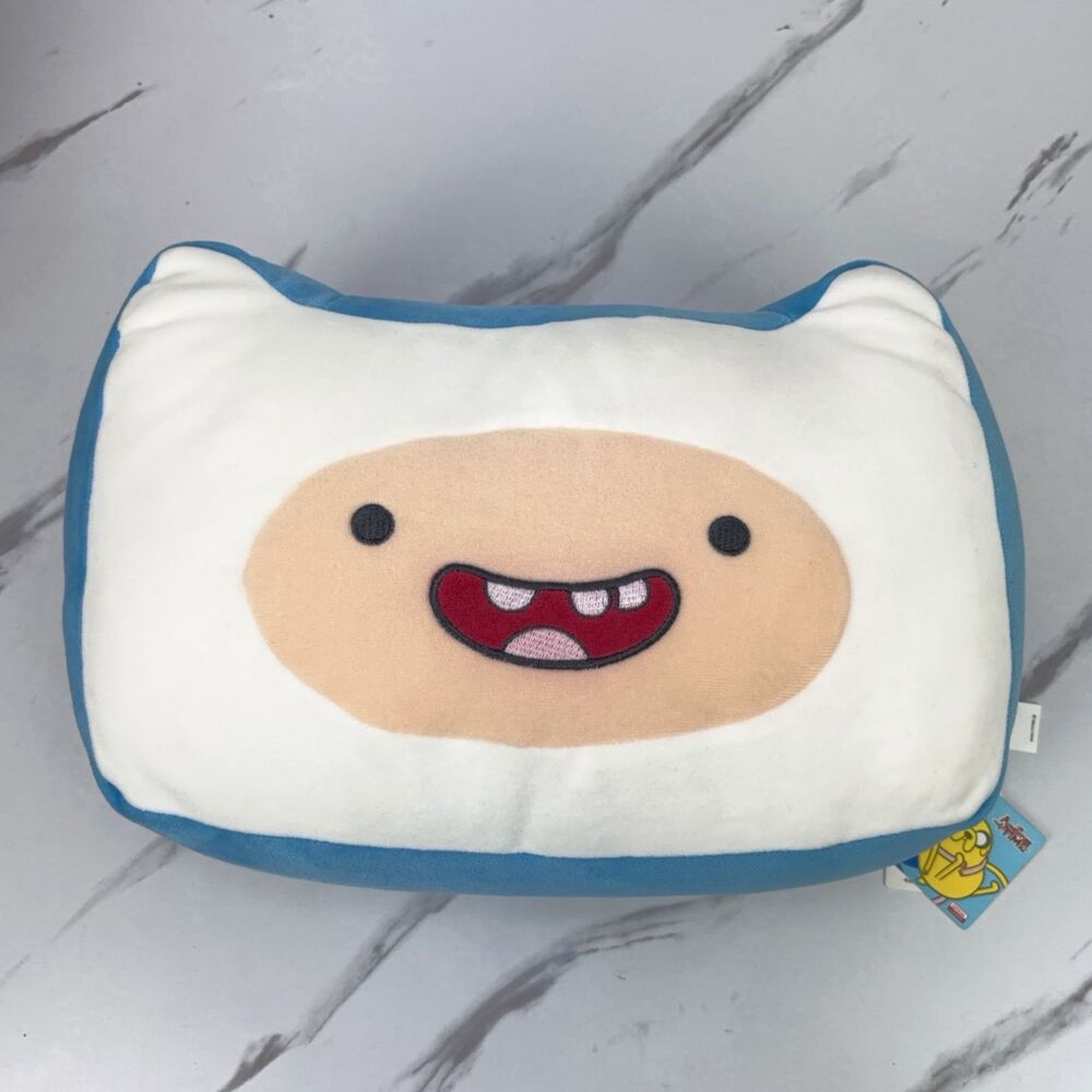 Adventure Time FINN Big Face MINISO Bone Shaped Back Pillow 12.2" Plush NWT